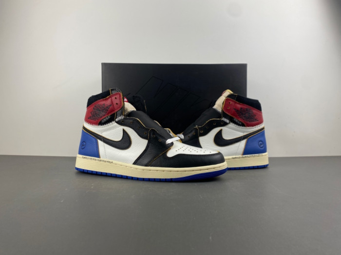 Jordan 1 Retro High OG SP Fragment x Union LA Varsity Red Sport Royal