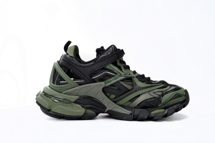 belanciaga Track 2 Sneaker Military Black 568614 W3AE1 2311