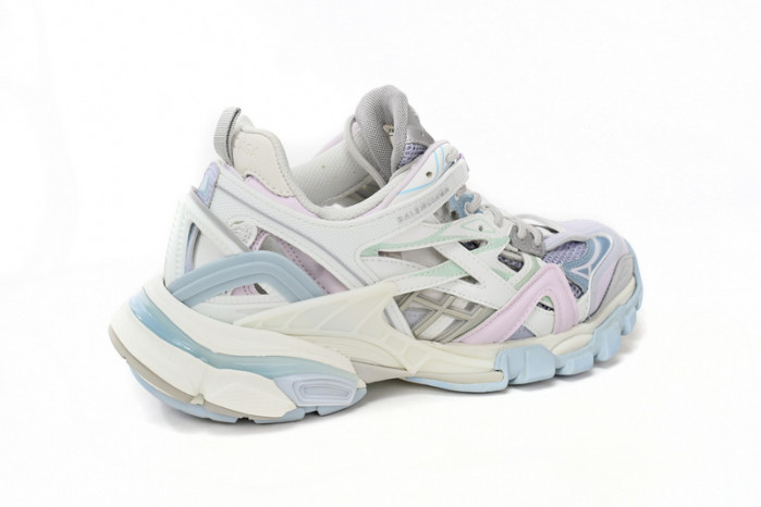 belanciaga Track 2 Sneaker Military Black Pale White Purple 568615 W2GN3 9045