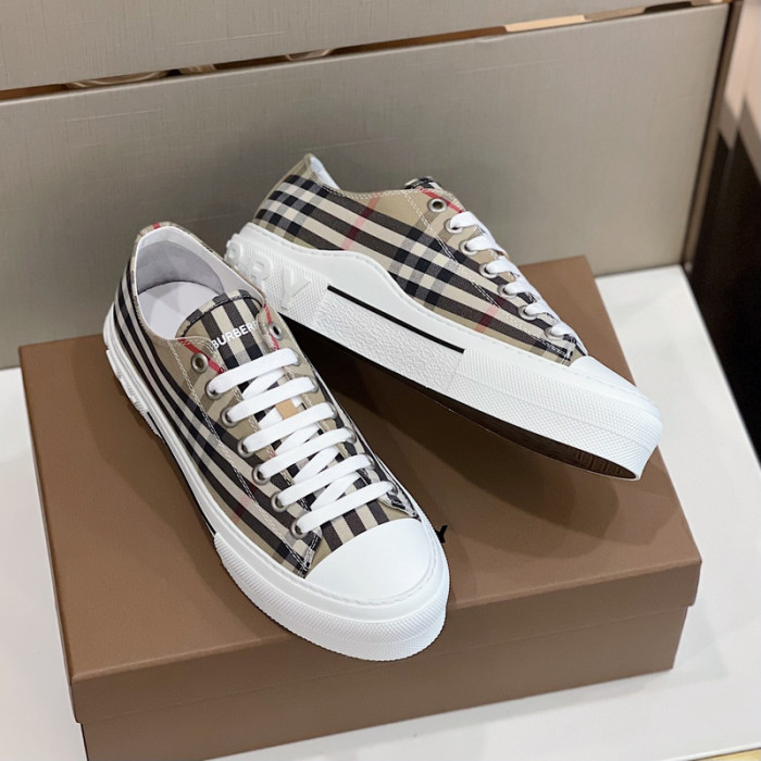 Bur*berry Vintage Check Cotton Sneakers