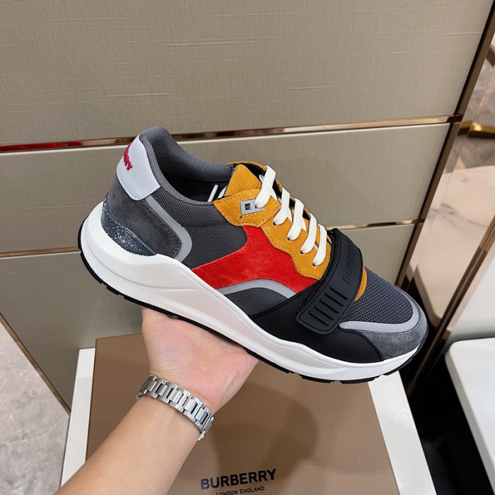Bur*berry Vintage Check, Leather and Mesh Sneakers