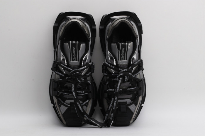 mixed-material space sneakers