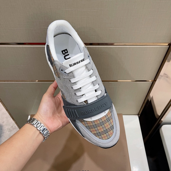 Bur*berry Vintage Check, Leather and Mesh Sneakers