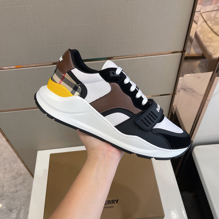 Bur*berry Vintage Check, Leather and Mesh Sneakers