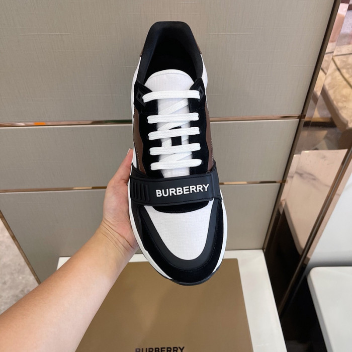 Bur*berry Vintage Check, Leather and Mesh Sneakers